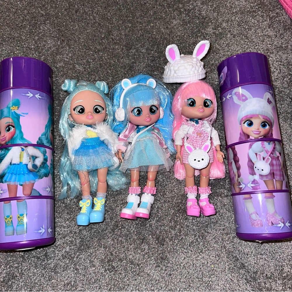 Fashion Doll Set with Accessories - Blue and Pink